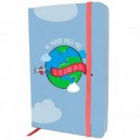 Cuaderno de viaje con elastico "Mundo"